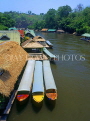 THAILAND, Kanchanaburi, Kwai Noi River, with river rafts and boats, THA808JPL