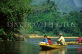 THAILAND, Kanchanaburi, sampan on Kwai Noi River, THA1361JPL