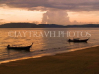 THAILAND, Krabi, Rai Leh, Ao Nang beach, sunset and longtail boats, THA2085JPL