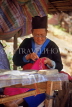 THAILAND, Northern Thailand, Chiang Mai, hill tribes, Meo tribe woman sewing, THA1972JPL