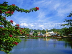 THAILAND, Northern Thailand, Mae Hong Son, Wat Chon Klang & Wat Chong Khum, lake, THA1877JPL