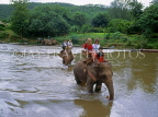 THAILAND, Northern Thailand, Mae Hong Son, elephant trekking across River Pi, THA1669JPL