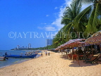 THAILAND, Pattaya, beach,and excursion boat landing, THA1955JPL