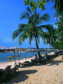 THAILAND, Pattaya, beach with sunshades and coconut trees, THA614JPL