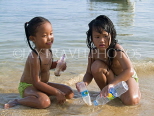 THAILAND, Phuket, Rawai Beach, sea gypsy children playing, THA2008JPL