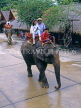 THAILAND, Rose Garden, tourists on elephant ride, THA1940JPL