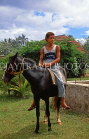 TONGA, Nukualofa, boy on horse, TON169JPL