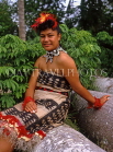 TONGA, Tongan woman in national dress, posing, TON131JPL