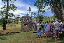 TONGA, Tongatapu, historic sites, Ha'amonga site, ruins of stone cut king's throne, TON125JPLA