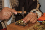 TUNISIA, crafts, brassware, worker engraving, TUN24JPL