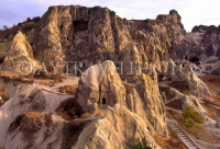 TURKEY, Cappadocia, Goreme, open air museum, village with cave houses, TUR116JPL