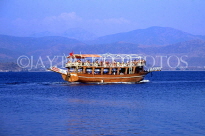 TURKEY, Fethiye, sightseeing boat with tourists, TUR591JPL