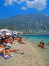 TURKEY, Fethiye area, Olu Deniz, beach and sunbathers, TUR314JPL