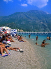 TURKEY, Fethiye area, Olu Deniz, beach and sunbathers, TUR316JPL