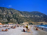 TURKEY, Fethiye area, beach and sunbathers, TUR325JPLA