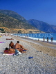 TURKEY, Fethiye coast, Olu Deniz, beach and sunbathers, TUR329JPL