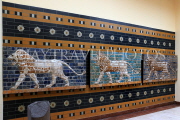 TURKEY, Istanbul, Archaeological Museums, glazed brick panels of Ishtar Gate, TUR1495PL