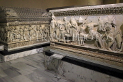 TURKEY, Istanbul, Archaeological Museums, marble sarcophagus, TUR1490PL