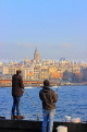 TURKEY, Istanbul, Eminonu Waterfront, and people fishing, TUR1343JPL