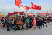 TURKEY, Istanbul, Eminonu Waterfront, food stalls, TUR974JPL