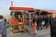 TURKEY, Istanbul, Eminonu Waterfront, food stalls, TUR975JPL