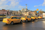 TURKEY, Istanbul, Eminonu Waterfront, taxis lined up, TUR1340JPL