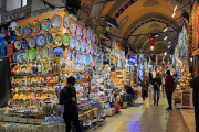 TURKEY, Istanbul, Grand Bazaar (Kapali Carsi), ceramics display in shop,TUR1273JPL