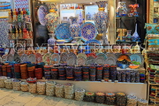 TURKEY, Istanbul, Grand Bazaar (Kapali Carsi), colourful ceramics display in shop,TUR1244JPL