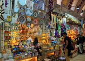 TURKEY, Istanbul, Grand Bazaar (Kapali Carsi), colourful cermaics, and shop fronts,TUR1263JPL
