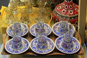 TURKEY, Istanbul, Grand Bazaar (Kapali Carsi), traditional Tea Sets,TUR1276JPL