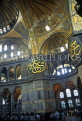 TURKEY, Istanbul, Hagia Sophia (Aiyasofya mosque) basilica, interior, TUR416JPL
