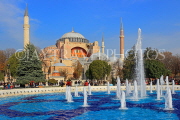 TURKEY, Istanbul, Hagia Sophia (Ayasofya mosque) basilica, and fountain, TUR1197JPL