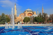 TURKEY, Istanbul, Hagia Sophia (Ayasofya mosque) basilica, and fountain, TUR1198JPL