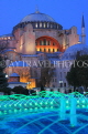 TURKEY, Istanbul, Hagia Sophia (Ayasofya mosque) basilica, fountain, night view, TUR1408JPL
