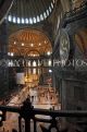 TURKEY, Istanbul, Hagia Sophia (Ayasofya mosque) basilica, interior, TUR860JPL