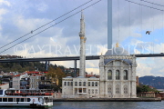 TURKEY, Istanbul, New City, Ortakoy Mosque, and Bogazici bridge, TUR1424JPL