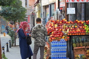 TURKEY, Istanbul, New City, fruit stall, Galata Tower area, TUR1458JPL