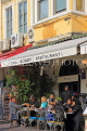 TURKEY, Istanbul, New City, outdoor cafe restaurant scene, Galata Tower area, TUR1461JPL