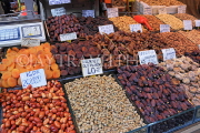 TURKEY, Istanbul, Spice Bazaar (Egyptian Bazaar), outdoor market shops, dried fruit, TUR1391JPL