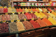 TURKEY, Istanbul, Spice Bazaar (Egyptian Bazaar), spices and teas on display, TUR1368JPL