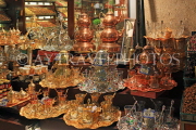 TURKEY, Istanbul, Spice Bazaar (Egyptian Bazaar), traditional tea sets for sale, TUR1380JPL