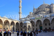 TURKEY, Istanbul, Sultan Ahmet Mosque (Blue Mosque), and courtyard, TUR1148JPL