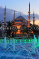 TURKEY, Istanbul, Sultan Ahmet Mosque (Blue Mosque), and fountain, night view, TUR1333JPL