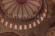 TURKEY, Istanbul, Sultan Ahmet Mosque (Blue Mosque), interior, dome, tilework, TUR1188JPL
