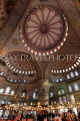 TURKEY, Istanbul, Sultan Ahmet Mosque (Blue Mosque), interior, domes, tilework, TUR1186JPL