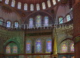 TURKEY, Istanbul, Sultan Ahmet Mosque (Blue Mosque), interior, stained glass windows, TUR1190JPL