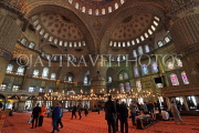 TURKEY, Istanbul, Sultan Ahmet Mosque (Blue Mosque), interior,and prayer area, TUR1174JPL