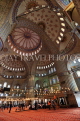 TURKEY, Istanbul, Sultan Ahmet Mosque (Blue Mosque), interior,and prayer area, TUR1176JPL