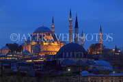 TURKEY, Istanbul, Sultan Ahmet Mosque (Blue Mosque), night view, TUR1322JPL