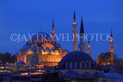 TURKEY, Istanbul, Sultan Ahmet Mosque (Blue Mosque), night view, TUR1323JPL